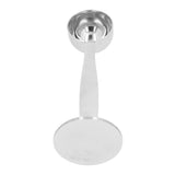 Stainless Steel Coffee Tamper Spoon Coffee Bean Scoop Double End 2 in 1 Coffee Powder Spoon - Close-Up Angle