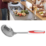 Thickened Colander Spoon Hand Polished Soup Hot Pot Spoon Non Slip Stainless Steel Kitchen Strainer Scoop
