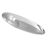 304 Stainless Steel Snack Plate Silver Oval Divided Spice Dish for Home Outdoor CampingS - Rear View