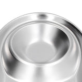 304 Stainless Steel Snack Plate Silver Oval Divided Spice Dish for Home Outdoor CampingS - Extra Image