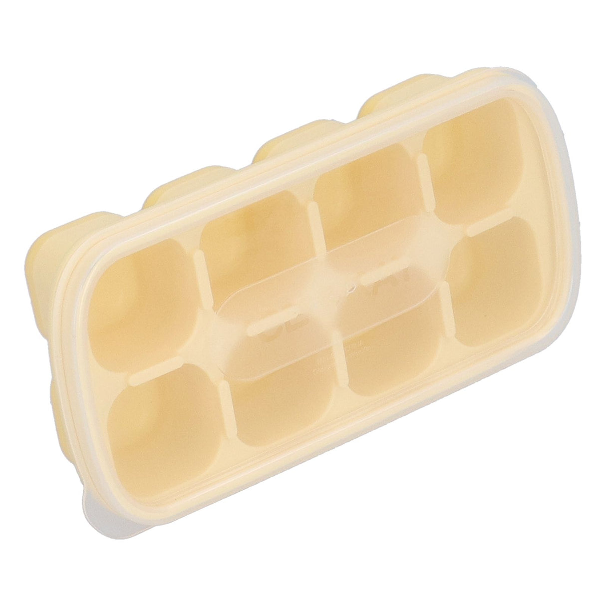 8 Grid Ice Cube Tray with Lid Food Grade Household Ice Cube Mold for Home KitchenYellow