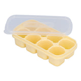 8 Grid Ice Cube Tray with Lid Food Grade Household Ice Cube Mold for Home KitchenYellow - 45-Degree Angle
