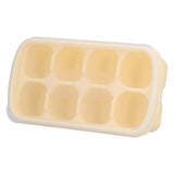 8 Grid Ice Cube Tray with Lid Food Grade Household Ice Cube Mold for Home KitchenYellow