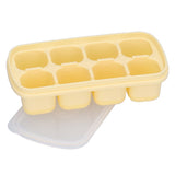 8 Grid Ice Cube Tray with Lid Food Grade Household Ice Cube Mold for Home KitchenYellow