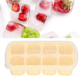 8 Grid Ice Cube Tray with Lid Food Grade Household Ice Cube Mold for Home KitchenYellow - Extra Image