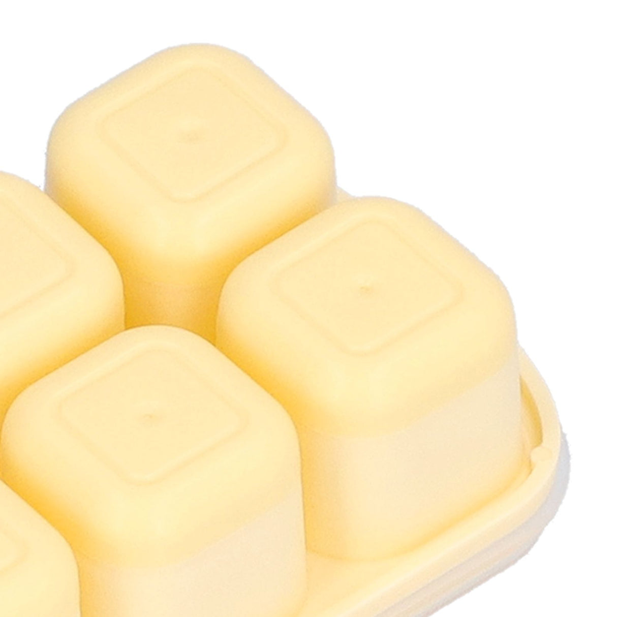 8 Grid Ice Cube Tray with Lid Food Grade Household Ice Cube Mold for Home KitchenYellow