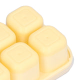 8 Grid Ice Cube Tray with Lid Food Grade Household Ice Cube Mold for Home KitchenYellow