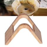 Coffee Filter Holder Bamboo Cone Coffee Filter Paper Container Rack Stand for Home Kitchen Bar Cafes - Extra Image