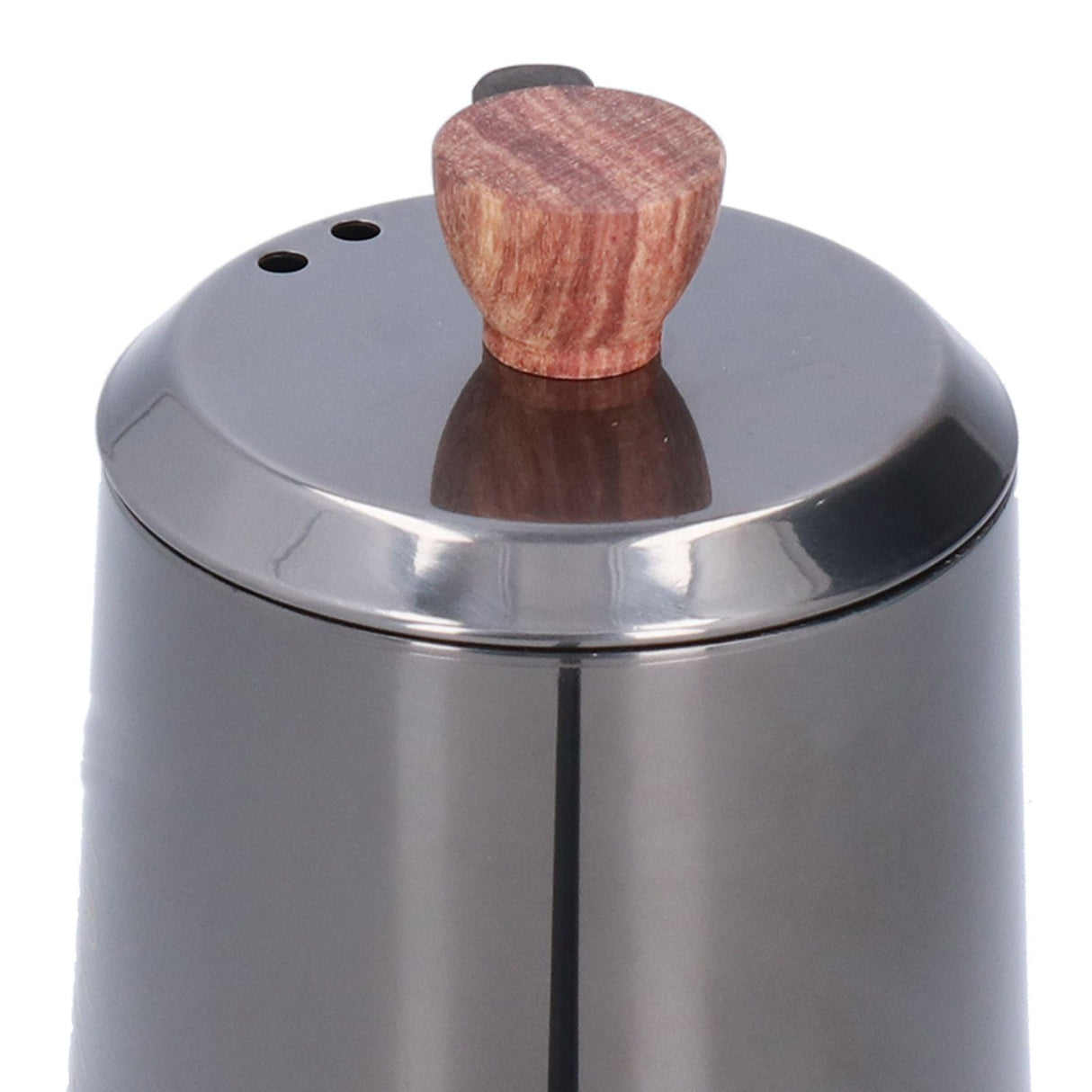 600ml Stainless Steel Manual Coffee Pot Long Narrow Spout Pour Over Kettle with Wooden HandleGray