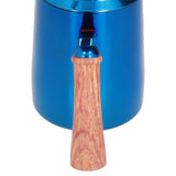600ml Stainless Steel Manual Coffee Pot Long Narrow Spout Pour Over Kettle with Wooden HandleBlue - Extra Image