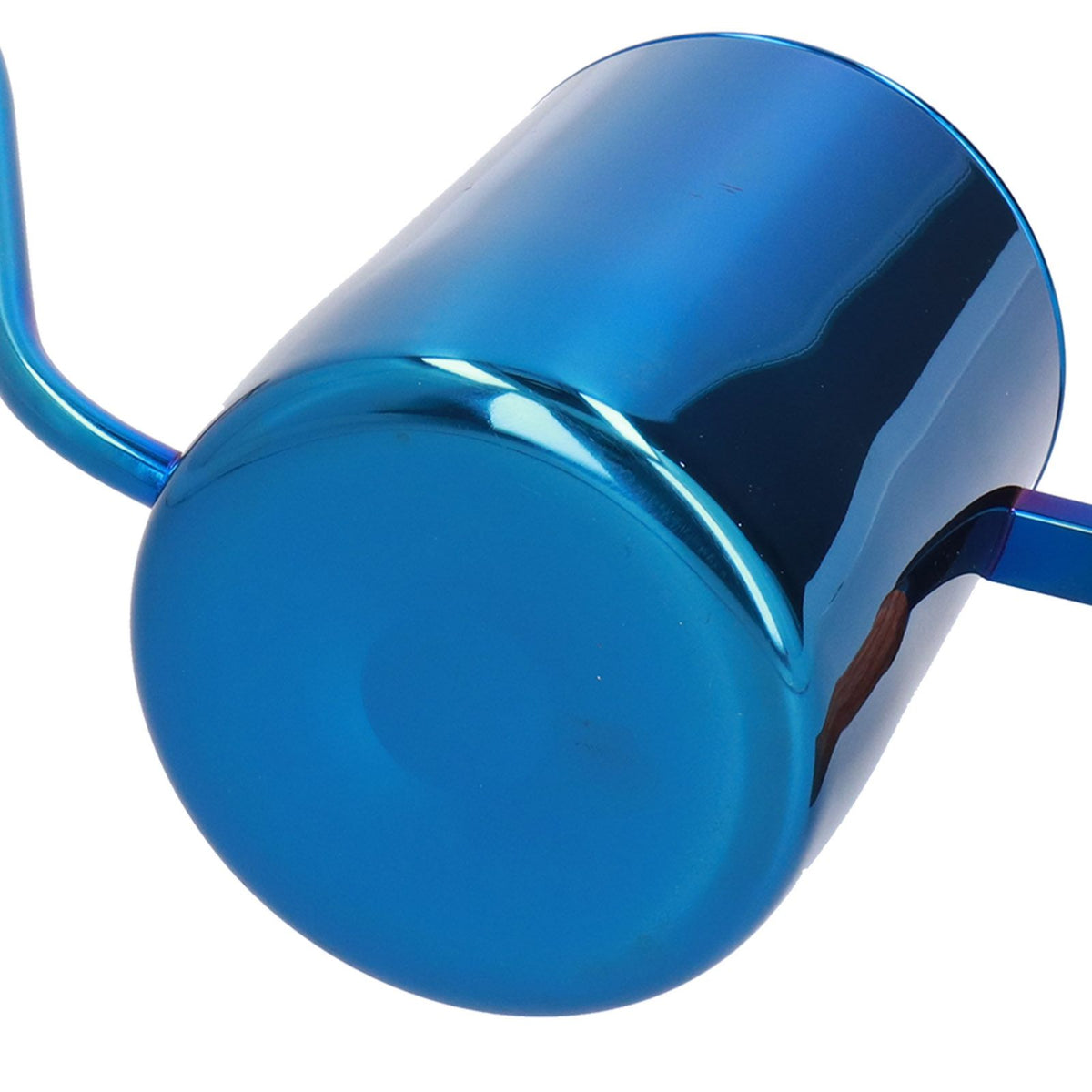 600ml Stainless Steel Manual Coffee Pot Long Narrow Spout Pour Over Kettle with Wooden HandleBlue