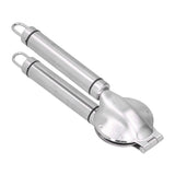 Chestnut Clip Stainless Steel Cross Shaped Portable Manual Walnut Opener for Home Restaurant - Rear View