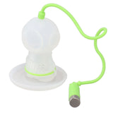 Silicone Tea Infuser Cute Diver Shape Loose Tea Leaf Filter Tea Diffuser Strainer with Chain and Drip Tray for Home Green