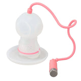Silicone Tea Infuser Cute Diver Shape Loose Tea Leaf Filter Tea Diffuser Strainer with Chain and Drip Tray for Home Pink - Rear View
