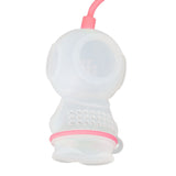 Silicone Tea Infuser Cute Diver Shape Loose Tea Leaf Filter Tea Diffuser Strainer with Chain and Drip Tray for Home Pink - Extra Image