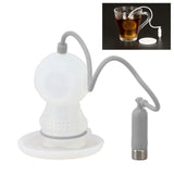 Silicone Tea Infuser Cute Diver Shape Loose Tea Leaf Filter Tea Diffuser Strainer with Chain and Drip Tray for Home Grey