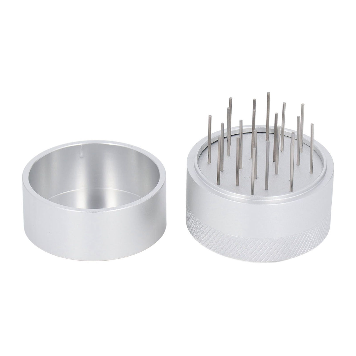 Coffee Needle Distributor with Base Effective Dispersion Rust Resistant Stainless Steel Hand Coffee Stirrer Silver 58mm/2.3in