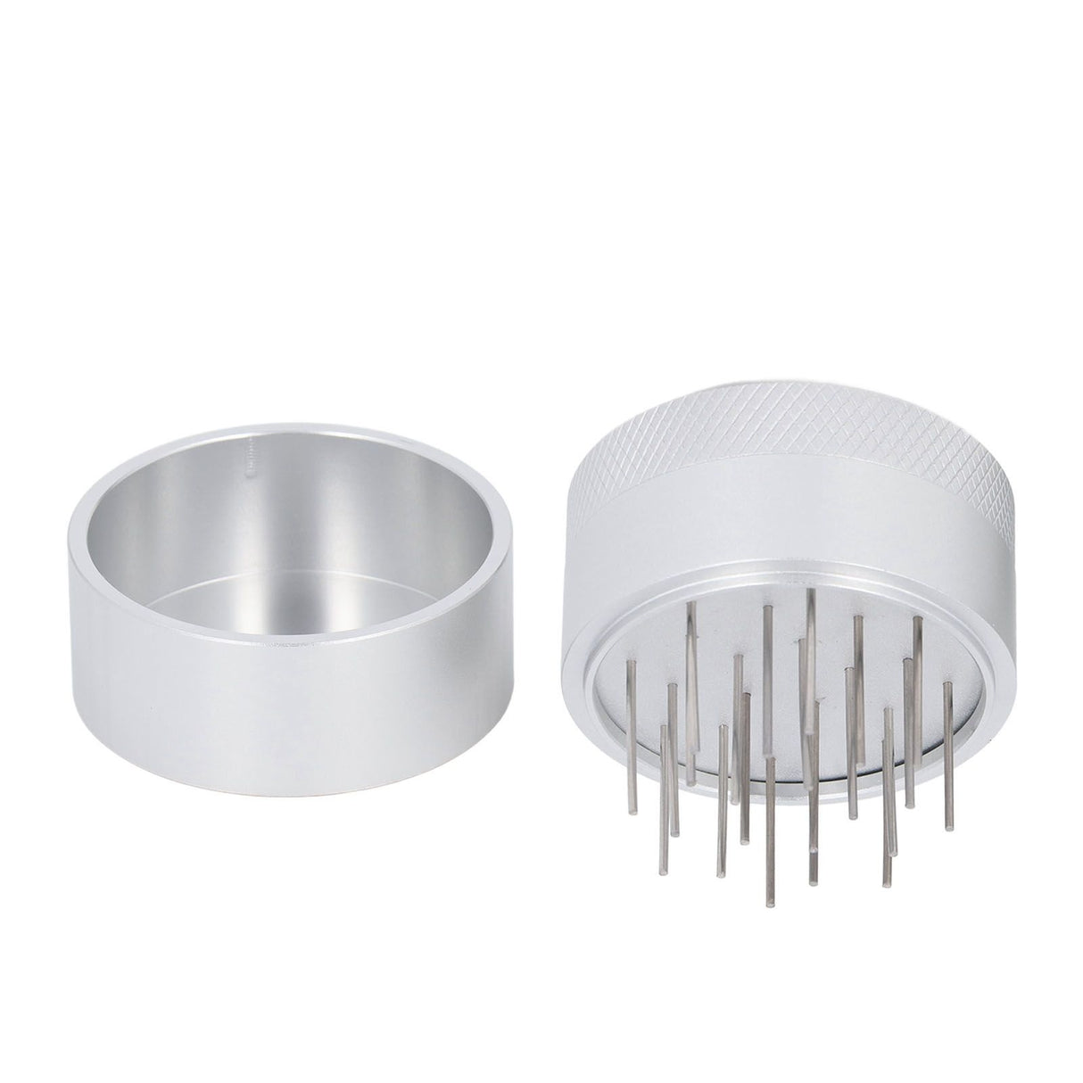 Coffee Needle Distributor with Base Effective Dispersion Rust Resistant Stainless Steel Hand Coffee Stirrer Silver 58mm/2.3in