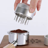 Coffee Needle Distributor with Base Effective Dispersion Rust Resistant Stainless Steel Hand Coffee Stirrer Silver 58mm/2.3in - Extra Image