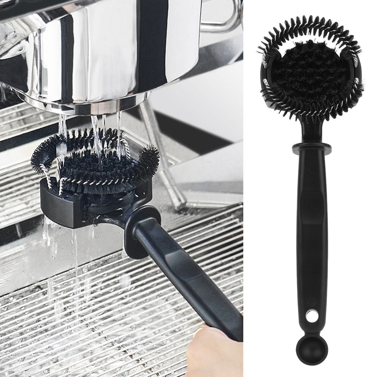 Coffee Machine Brewing Head Clean Brush Removable Coffee Maker Cleaning Brush Tool 58MM