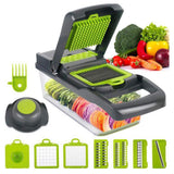Vegetable Chopper 15 in 1 Vegetable Cutter Household Potato Chopper Radish Grater for Kitchen - Front View