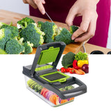 Vegetable Chopper 15 in 1 Vegetable Cutter Household Potato Chopper Radish Grater for Kitchen - 45-Degree Angle