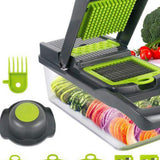 Vegetable Chopper 15 in 1 Vegetable Cutter Household Potato Chopper Radish Grater for Kitchen - Close-Up Angle