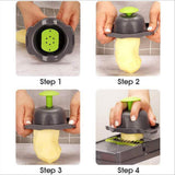 Vegetable Chopper 15 in 1 Vegetable Cutter Household Potato Chopper Radish Grater for Kitchen - Extra Image