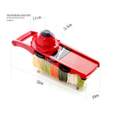 6 in 1 Vegetable Slicers Kitchen Multifunctional Food Potato Veggie Chopper Dicer Cutter with Peeler - Close-Up Angle
