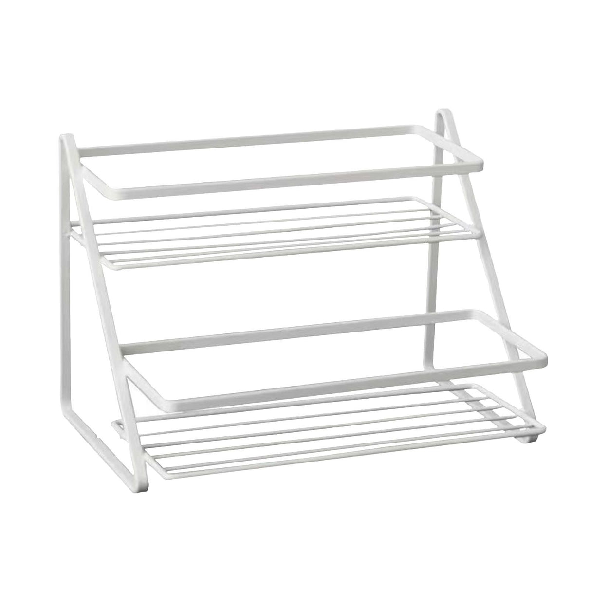 Kitchen Countertop Storage Rack Space Saving Multifunctional 2 Tiers Spice Toiletries Makeup Counter Standing Shelf White