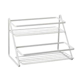 Kitchen Countertop Storage Rack Space Saving Multifunctional 2 Tiers Spice Toiletries Makeup Counter Standing Shelf White - Front View