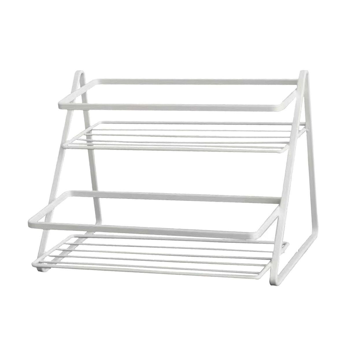 Kitchen Countertop Storage Rack Space Saving Multifunctional 2 Tiers Spice Toiletries Makeup Counter Standing Shelf White