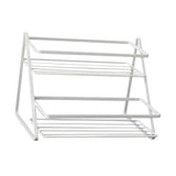 Kitchen Countertop Storage Rack Space Saving Multifunctional 2 Tiers Spice Toiletries Makeup Counter Standing Shelf White - Top-Down View