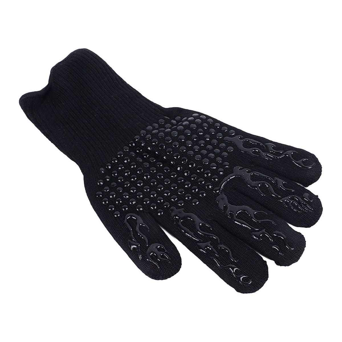 Heat Resistant Cooking Gloves Non Slip Reversible Use Polyester Cotton Lining Oven Glove for Grilling Barbecue Cooking