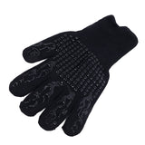 Heat Resistant Cooking Gloves Non Slip Reversible Use Polyester Cotton Lining Oven Glove for Grilling Barbecue Cooking