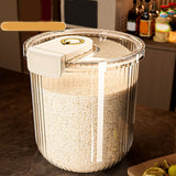 Rice Container Clear Rice Storage Bin Airtight Rice Bucket for Dry Food Grain Flour Soybean Kitchen Pantry Countertop 11kg 27.5x31x20cm / 10.8x12.2x7.9in - Extra Image