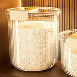 Rice Container Clear Rice Storage Bin Airtight Rice Bucket for Dry Food Grain Flour Soybean Kitchen Pantry Countertop 11kg 27.5x31x20cm / 10.8x12.2x7.9in