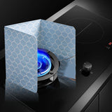 Oil Splash Baffle Foldable Heat Resistant Aluminum Foil Cooking Splashproof Guard for Kitchen Frying Pan Blue - Extra Image