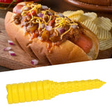 Hot Dog Bun Driller Hotdog Bun Driller Tool Baking Supplies for Grilling BBQ Sausages Yellow - Extra Image