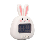 Cartoon Digital Timer ABS Portable Lightweight Simple To Use Cute Cartoon Timer for Kitchen Cooking White Rabbit - 45-Degree Angle