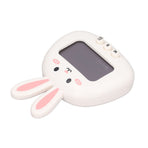 Cartoon Digital Timer ABS Portable Lightweight Simple To Use Cute Cartoon Timer for Kitchen Cooking White Rabbit