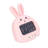 Cartoon Digital Timer ABS Portable Lightweight Simple To Use Cute Cartoon Timer for Kitchen Cooking Pink Rabbit