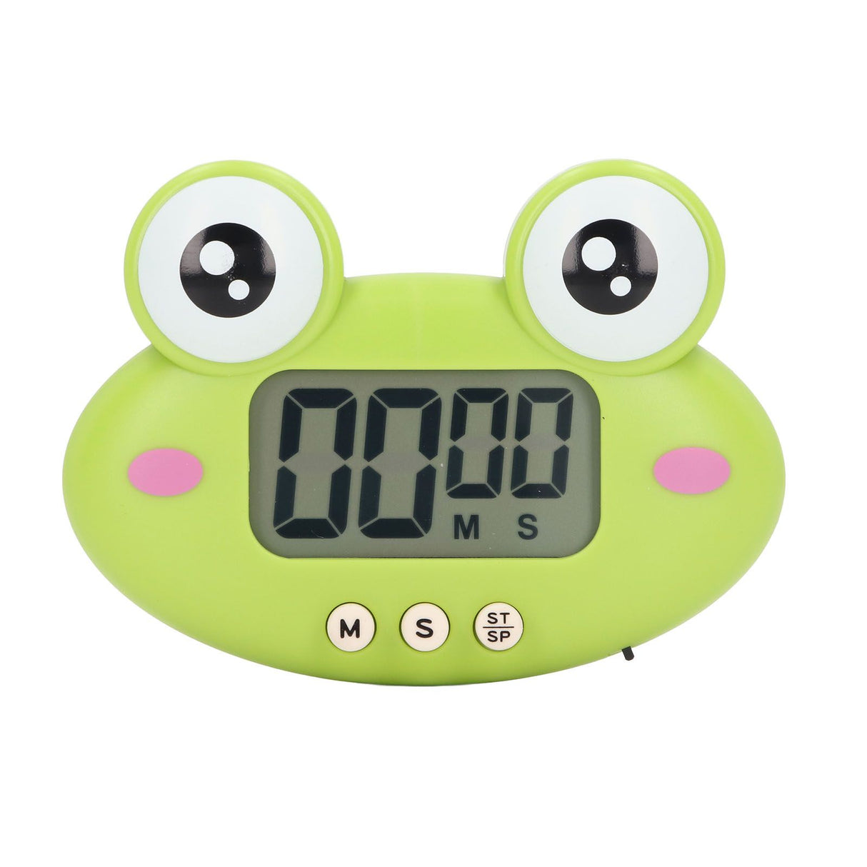 Cartoon Digital Timer ABS Portable Lightweight Simple To Use Cute Cartoon Timer for Kitchen Cooking Green Frog