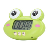 Cartoon Digital Timer ABS Portable Lightweight Simple To Use Cute Cartoon Timer for Kitchen Cooking Green Frog - Front View