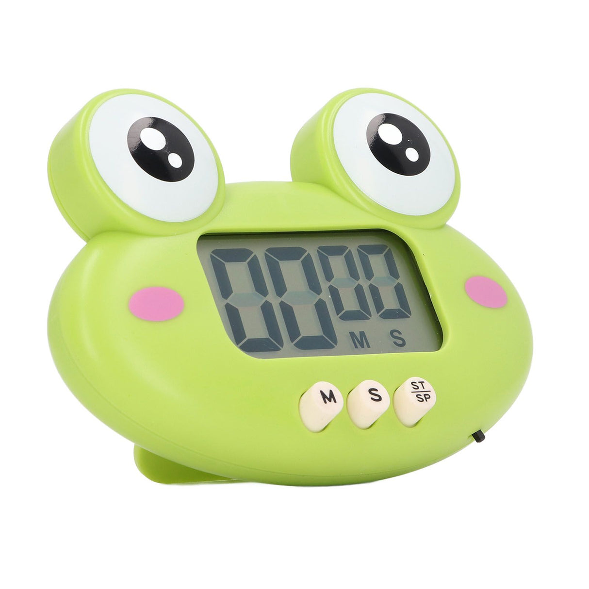 Cartoon Digital Timer ABS Portable Lightweight Simple To Use Cute Cartoon Timer for Kitchen Cooking Green Frog