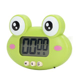 Cartoon Digital Timer ABS Portable Lightweight Simple To Use Cute Cartoon Timer for Kitchen Cooking Green Frog - 45-Degree Angle