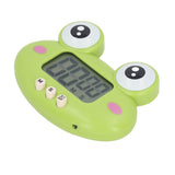 Cartoon Digital Timer ABS Portable Lightweight Simple To Use Cute Cartoon Timer for Kitchen Cooking Green Frog - Low Angle
