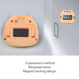 Digital Kitchen Timer Countup Countdown Cartoon Animal Sound Flash Alert Easy Operation with Stand for Cooking Teaching Yellow Tiger