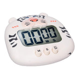 Digital Kitchen Timer Countup Countdown Cartoon Animal Sound Flash Alert Easy Operation with Stand for Cooking Teaching White Tiger - Extra Image
