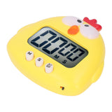 Digital Kitchen Timer Countup Countdown Cartoon Animal Sound Flash Alert Easy Operation with Stand for Cooking Teaching Yellow Chick - Close-Up Angle